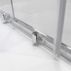 Sgancio rapido Box doccia semicircolare 80x80 cm cromo scorrevole in cristallo trasparente Tay