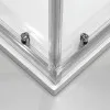 Ante Box doccia semicircolare 80x80 cm cromo scorrevole in cristallo trasparente Tay