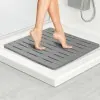 Pedana doccia quadrata in plastica con gomma antiscivolo