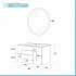 Mobile Bagno Sospeso Doppio Colore Effetto Legno 80x47 cm con Specchio Tondo
