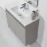 composizione bagno moderna tortora completa di specchio