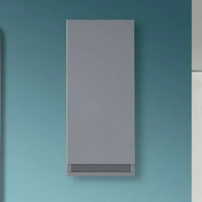 Pensile Sospeso Bagno Salvaspazio H. 69 cm Grigio Opaco con ripiano  Feridras - 1