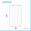 Tenda Doccia Lavabile In Poliestere A Righe Blu