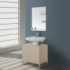 Mobile sotto lavabo bagno 70 cm larice con 2 ante e piedini cromati