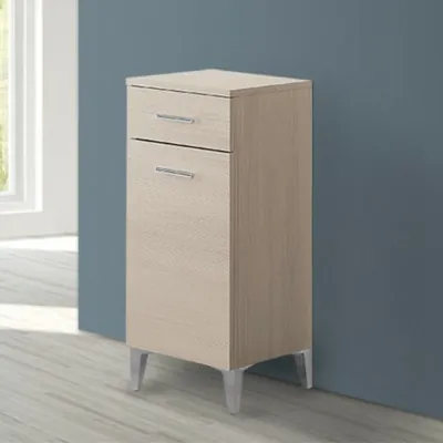 Base Singola Bagno Larice 1 Anta E Cassetto 35x78 Con Anta Reversibile