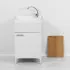 Mobile lavatoio bianco lucido 50 cm moderno completo di asse