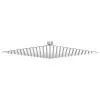 Soffione doccia dalla forma quadrata specchiato 20x20 cm acciaio inox
