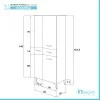 Colonna Bagno 60 Portasciugamani Bianco 3 Ante 1 Cassetto Stella