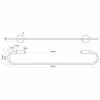 Portasciugamani cromato a muro 55 cm design moderno