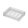 Porta sapone bianco trasparente in plastica