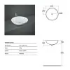Lavabo da appoggio modello Diana bianco Rak Ceramics 45,5x16x45,5