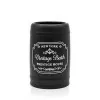 Portaspazzolini bagno in ceramica nera con stampe a contrasto bianche vintage