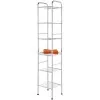 Scaffale portaoggetti a 6 ripiani H 170 cm design moderno in acciaio cromo