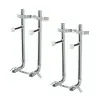 Coppia di Staffe per WC + Bidet Sospesi in Acciaio portata 400 kg