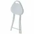 Sgabello ergonomico con seduta in abs e gambe in acciaio bianco