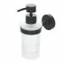Dispenser Sapone Liquido a Parete in Vetro e Acciaio Nero Opaco