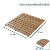 Pedana Doccia in Legno di Bambù 50x50 cm