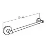 Porta Asciugamani 35 cm a Parete Acciaio Cromato