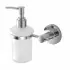 Dispenser Sapone Liquido Cromo e Vetro Satinato da Parete