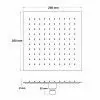 Soffione doccia dalla forma quadrata 25x25 cm in acciaio inox  