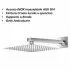 Soffione doccia dalla forma quadrata 25x25 cm in acciaio inox  