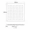 Soffione doccia dalla forma quadrata specchiato 20x20 cm acciaio inox