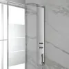 Colonna Doccia Slim in Acciaio Inox Cromo 3 Funzioni con Doccetta e Laccio