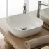 Ciotola da Appoggio Design Squadrato 42,5x42,5 cm in ceramica bianco lucido