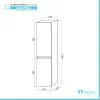 Misure Pensile Sospeso 31.5 cm Bianco Venato
