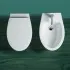 Coppia Sanitari Filomuro con Wc Copriwc Flat e Bidet Modello LTF di Simas
