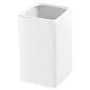 Portaspazzolino Rettangolare In Ceramica Bianco da Appoggio Portaspazzolino Rettangolare In Ceramica Bianco da Appoggio