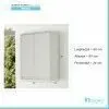 Pensile Lavanderia Bianco Lucido 2 Ante 60 cm  Salvaspazio con Ripiano Interno Feridras - 3