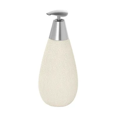Dispenser Sapone Liquido in Ceramica Bianco Gusto Etnico Feridras - 1
