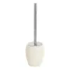 Portascopino Wc In Ceramica e Acciaio Bianco dal Gusto Etnico Portascopino Wc In Ceramica e Acciaio Bianco dal Gusto Etnico