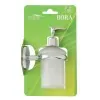 Porta Dispenser per Sapone Liquido In Vetro Satinato e Metallo Cromato Feridras - 2
