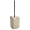 Portascopino in Ceramica e Acciaio Beige Linea Cuba Portascopino in Ceramica e Acciaio Beige Linea Cuba