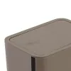 Pattumiera 8 Litri Tortora In Plastica Con Coperchio Push Moderna Inbagno - 4