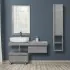 Mensolone Bagno Sospeso In Nobilitato Melaminico Colore Cemento 120 cm Feridras - 1