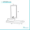 Mensolone Bagno Sospeso In Nobilitato Melaminico Colore Cemento 120 cm Feridras - 4
