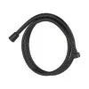 Flessibile doccia da 150 cm in acciaio nero opaco con doppia aggraffatura Flessibile doccia da 150 cm in acciaio nero opaco con doppia aggraffatura