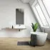 Sifone di scarico nero opaco design quadrato attacco regolabile