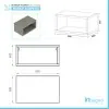 Misure Mobile Bagno Sospeso Color Grigio Cemento da 80 cm
