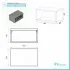 Misure Mobile Bagno Sospeso Color Grigio Cemento da 80 cm
