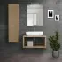 Mobile Bagno Aperto Moderno Sospeso Colore Rovere da 80 cm