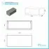 misure Composizione Bagno Color Grigio Cemento da 110 cm sospesa