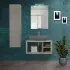 Composizione Bagno + Organizer Organizer color Grigio Cemento