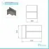 Misure Organizer color Grigio Cemento Reversibile per Mensoloni