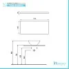 Mensolone Effetto Legno Grigio Nuvola 110 cm per Lavabi da Appoggio