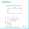 Mensolone Sospeso 140 cm Grigio Cemento Industrial