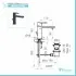 Misure Miscelatore per Lavabo in Ottone Nero